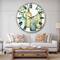 Designart 'Mixed Botanical Green Leaves Viii Farmhouse Wall Clock